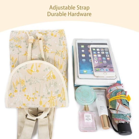 Embroidered Backpack Purse Women Small Travel Daypack Shoulder Bag main image 5